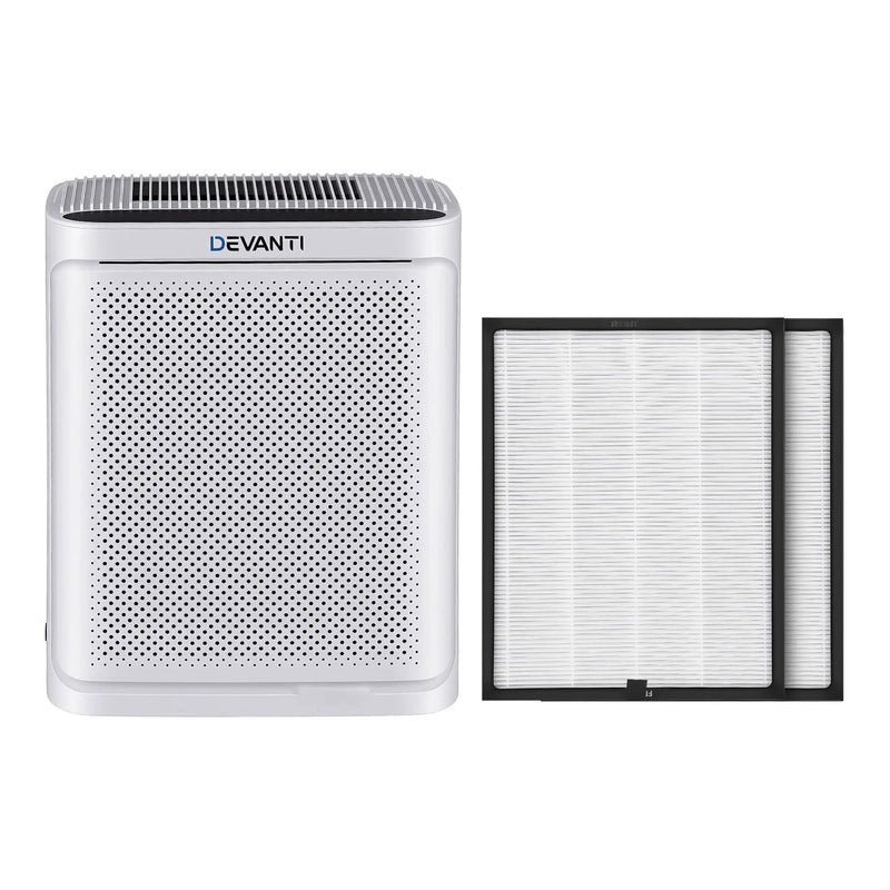 Devanti Air Purifier H12 HEPA Cleaner PM2.5 Display Spare Filter White by SportZone.co.nz