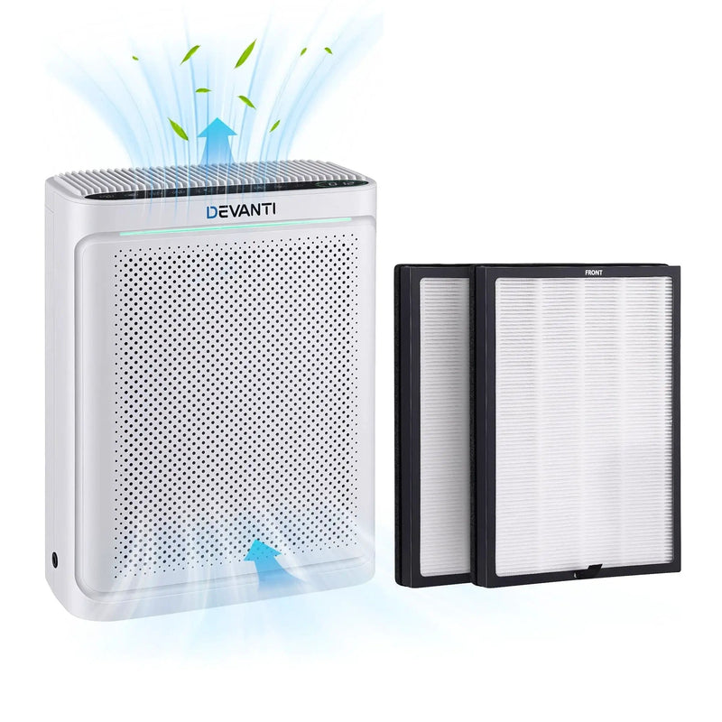 SportZone.co.nz Appliances > Aroma Diffusers & Humidifiers > Purifiers Devanti Air Purifier H12 HEPA Cleaner PM2.5 Display Spare Filter White Devanti Air Purifier H12 HEPA Cleaner PM2.5 Display Spare Filter White