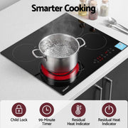 SportZone.co.nz Appliances > Kitchen Appliances > Cooktops & Stoves Devanti Ceramic Cooktop 5 Cooking Zone 4 Electric Hobs Touch Control 7600W Black Devanti Ceramic Cooktop 5 Cooking Zone 4 Electric Hobs Touch Control 7600W Black