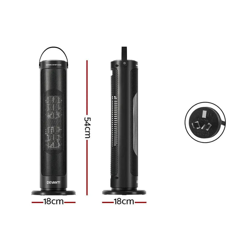 Devanti Ceramic Tower Heater 2000W by SportZone.co.nz