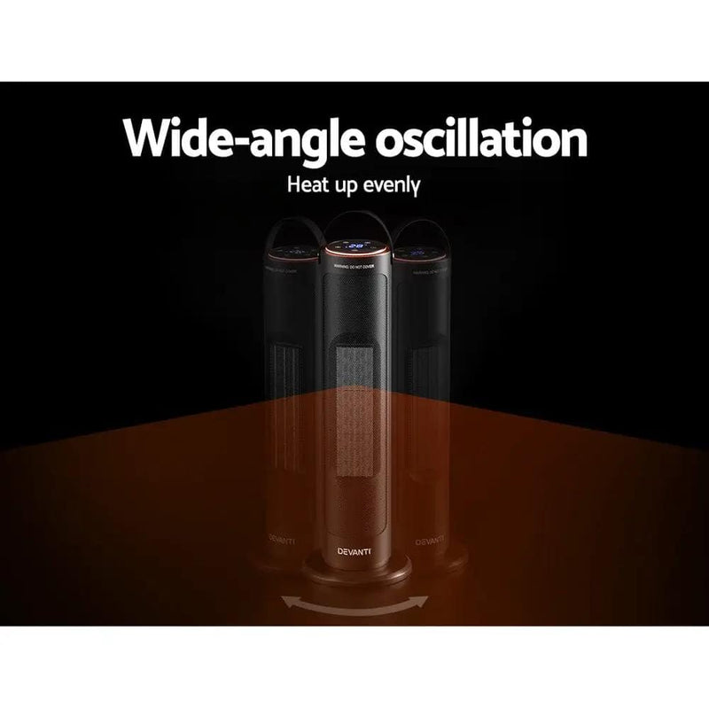 Devanti Ceramic Tower Heater 2000W by SportZone.co.nz