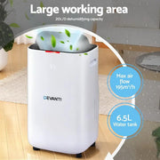 SportZone.co.nz Appliances > Aroma Diffusers & Humidifiers > Dehumidifiers Devanti Dehumidifier 20L Air Purifier White Devanti Dehumidifier 20L Air Purifier White