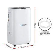 SportZone.co.nz Appliances > Aroma Diffusers & Humidifiers > Dehumidifiers Devanti Dehumidifier 20L Air Purifier White Devanti Dehumidifier 20L Air Purifier White