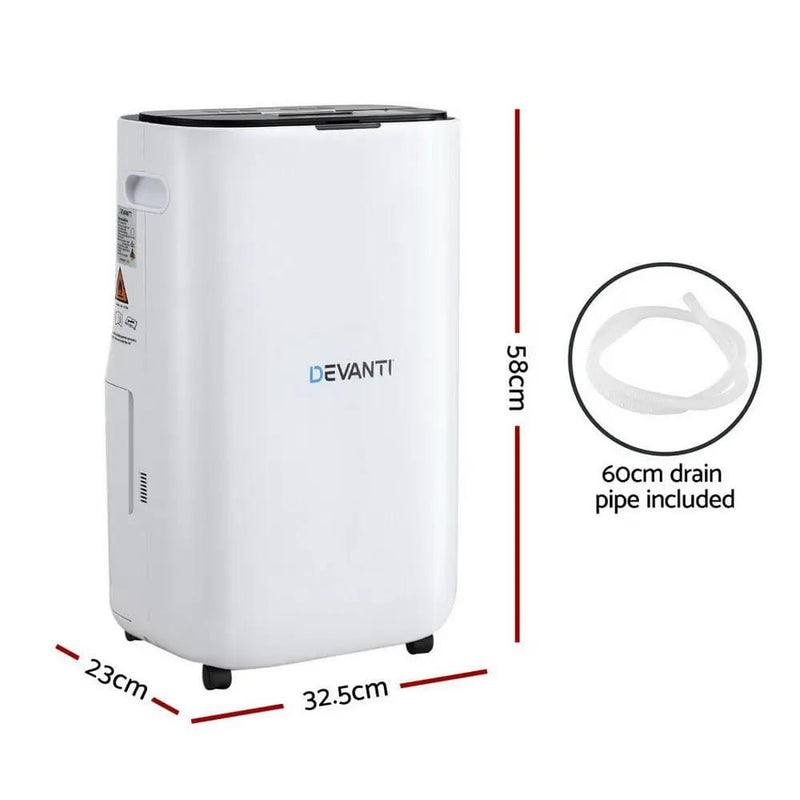 SportZone.co.nz Appliances > Aroma Diffusers & Humidifiers > Dehumidifiers Devanti Dehumidifier 20L Air Purifier White Devanti Dehumidifier 20L Air Purifier White