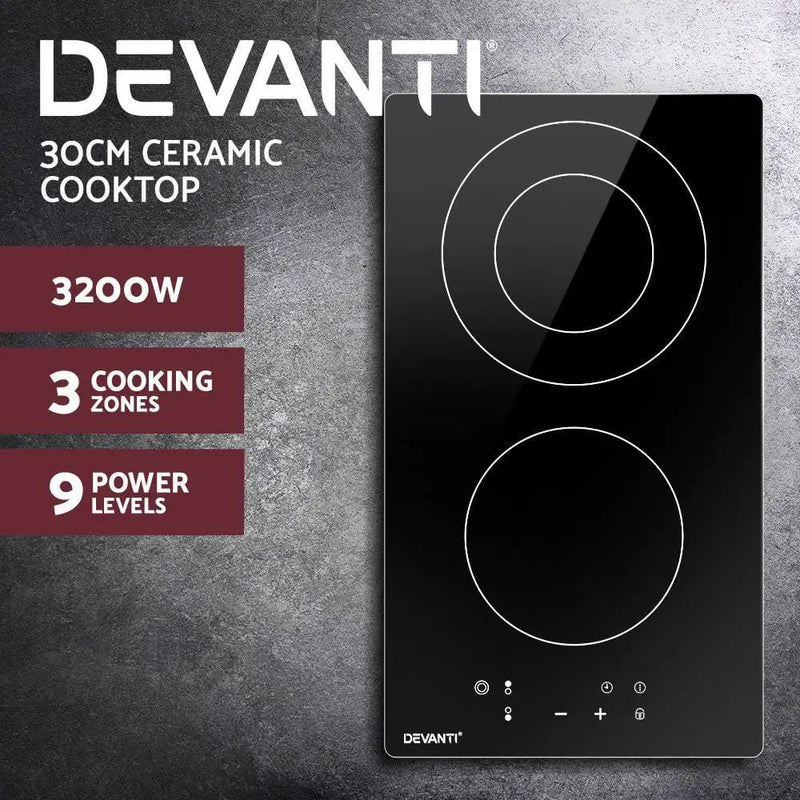 SportZone.co.nz Appliances > Kitchen Appliances Devanti Electric Ceramic Cooktop 30cm Devanti Electric Ceramic Cooktop 30cm