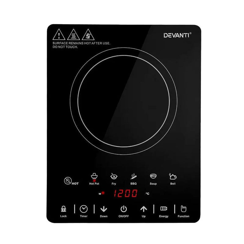 Devanti Electric Ceramic Cooktop 30cm by SportZone.co.nz