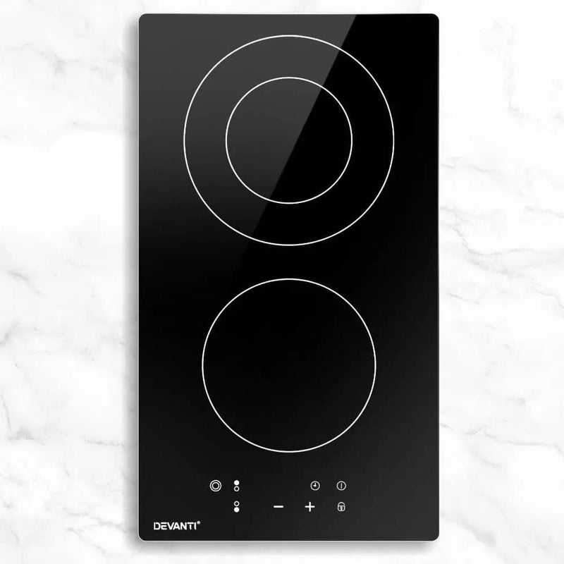 Devanti Electric Ceramic Cooktop 30cm by SportZone.co.nz