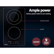 Devanti Electric Ceramic Cooktop 30cm by SportZone.co.nz