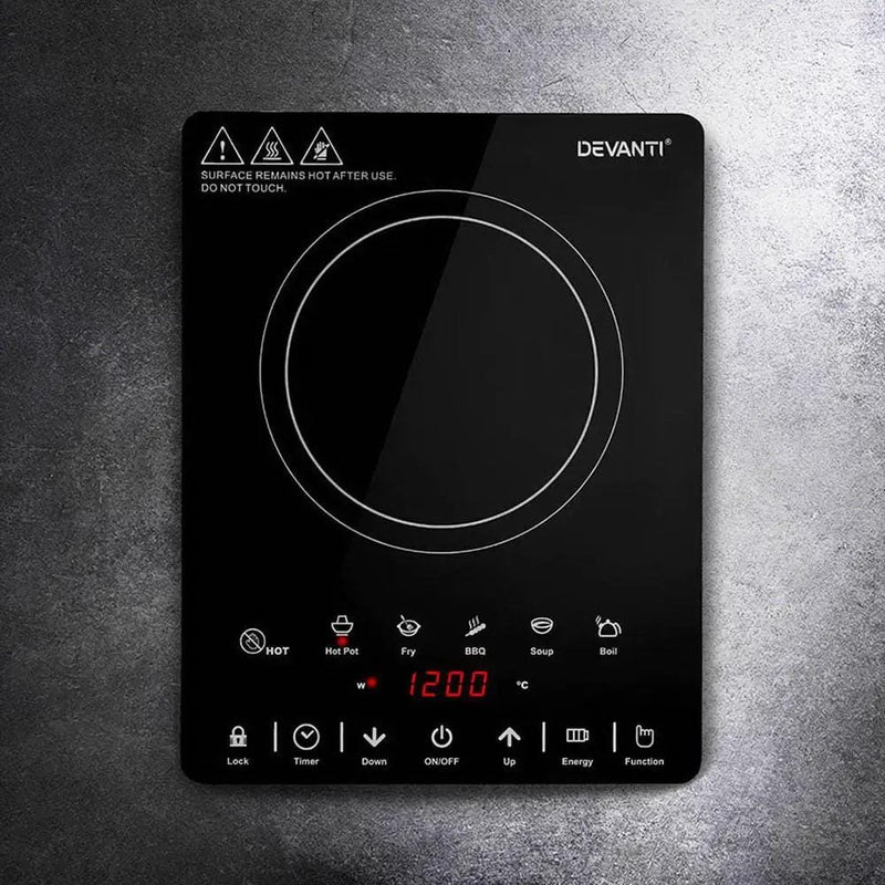Devanti Electric Ceramic Cooktop 30cm by SportZone.co.nz