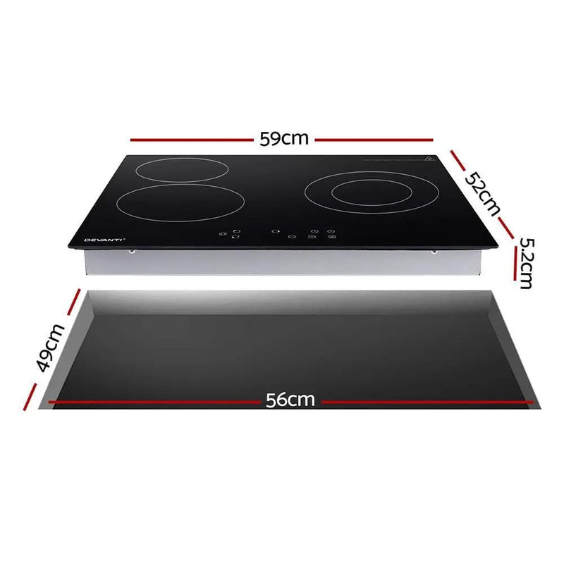 SportZone.co.nz Appliances > Kitchen Appliances > Cooktops & Stoves Devanti Electric Ceramic Cooktop 60cm Kitchen Cooker 4 Burner Hob Touch Control 5200W Devanti Electric Ceramic Cooktop 60cm Kitchen Cooker 4 Burner Hob Touch Control 5200W