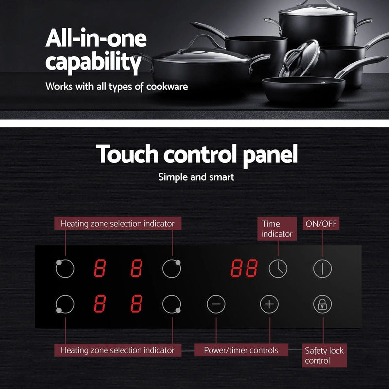 SportZone.co.nz Appliances > Kitchen Appliances > Cooktops & Stoves Devanti 60cm Ceramic Cooktop With Touch Control Grey Devanti 60cm Ceramic Cooktop With Touch Control