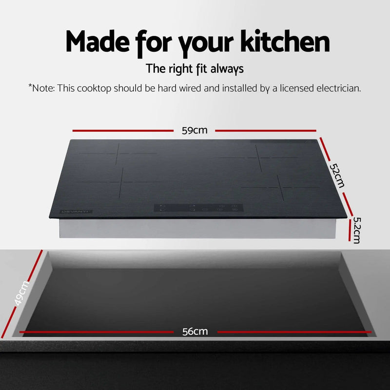 SportZone.co.nz Appliances > Kitchen Appliances > Cooktops & Stoves Devanti 60cm Ceramic Cooktop With Touch Control Grey Devanti 60cm Ceramic Cooktop With Touch Control