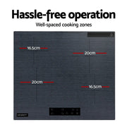 SportZone.co.nz Appliances > Kitchen Appliances > Cooktops & Stoves Devanti 60cm Ceramic Cooktop With Touch Control Grey Devanti 60cm Ceramic Cooktop With Touch Control