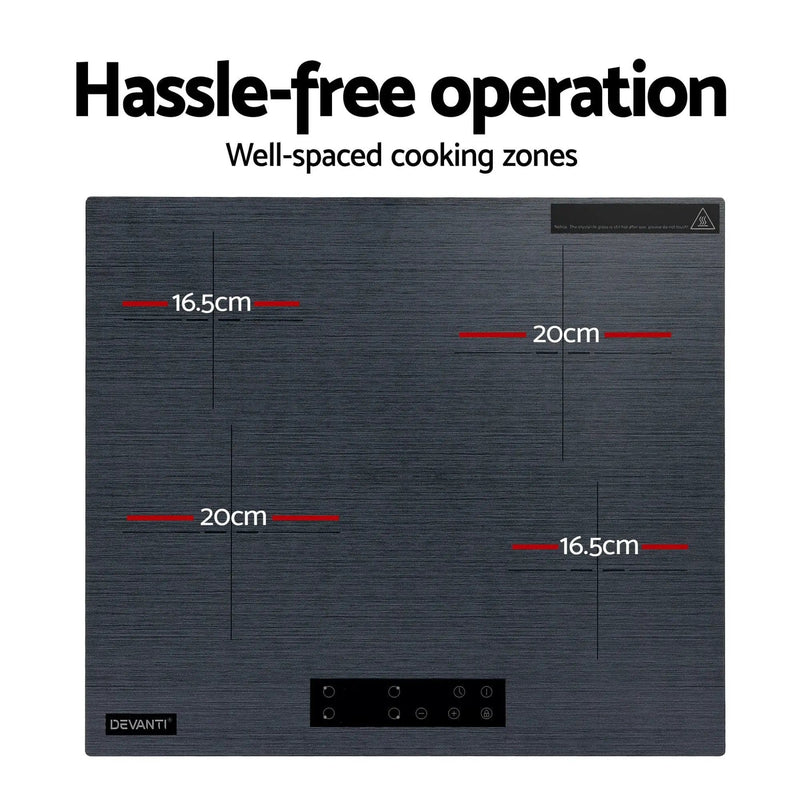 SportZone.co.nz Appliances > Kitchen Appliances > Cooktops & Stoves Devanti 60cm Ceramic Cooktop With Touch Control Grey Devanti 60cm Ceramic Cooktop With Touch Control
