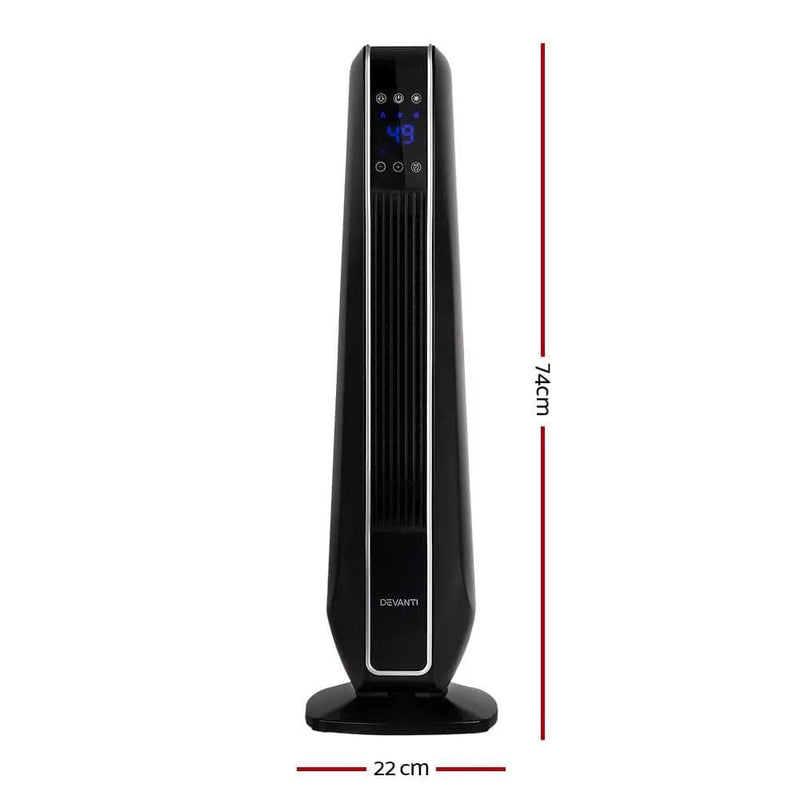 Devanti Electric Ceramic Tower Heater 2400W by SportZone.co.nz