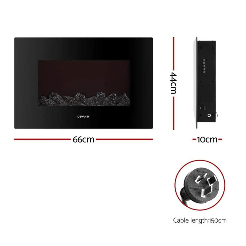 SportZone.co.nz Appliances > Heaters > Electric Heaters Devanti Electric Fireplace Fire Heater 2000W Black Devanti Electric Fireplace Fire Heater 2000W Black