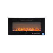 SportZone.co.nz Appliances > Heaters > Electric Heaters Devanti Electric Fireplace Fire Heater Wall Mounted Insert 3D Flame 1800W Remote Control Devanti Electric Fireplace Fire Heater Wall Mounted Insert 3D Flame 1800W Remote Control