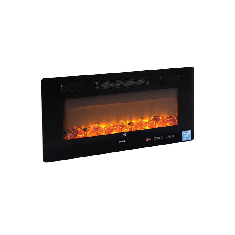 SportZone.co.nz Appliances > Heaters > Electric Heaters Devanti Electric Fireplace Fire Heater Wall Mounted Insert 3D Flame 1800W Remote Control Devanti Electric Fireplace Fire Heater Wall Mounted Insert 3D Flame 1800W Remote Control