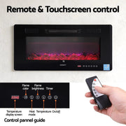 SportZone.co.nz Appliances > Heaters > Electric Heaters Devanti Electric Fireplace Fire Heater Wall Mounted Insert 3D Flame 1800W Remote Control Devanti Electric Fireplace Fire Heater Wall Mounted Insert 3D Flame 1800W Remote Control