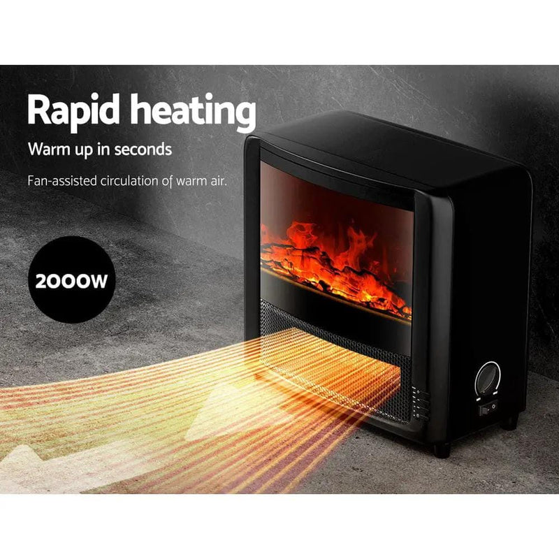 SportZone.co.nz Appliances > Heaters Devanti Electric Fireplace Fire Heaters 2000W Devanti Electric Fireplace Fire Heaters 2000W