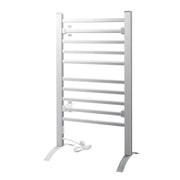 Devanti Electric Heated Towel Rail Rack 10 Bars Freestanding Clothes Dry Warmer by SportZone.co.nz