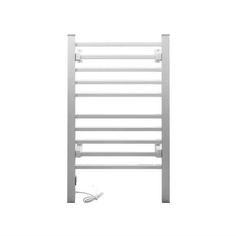 Devanti Electric Heated Towel Rail Rack 10 Bars Freestanding Clothes Dry Warmer by SportZone.co.nz
