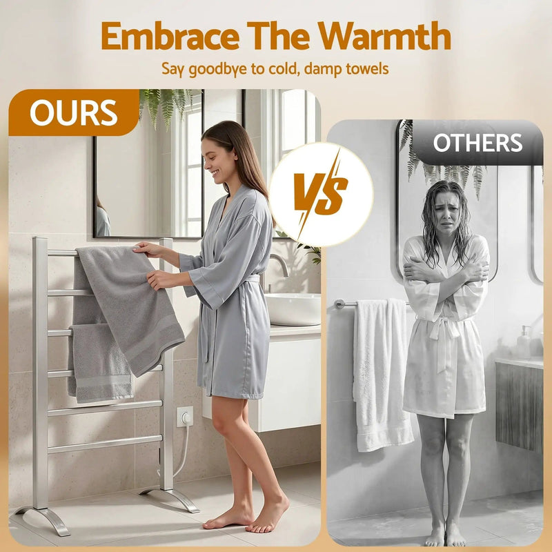 SportZone.co.nz Home & Garden > Laundry & Cleaning > Drying Racks & Hangers Devanti Electric Heated Towel Rail Rack 6 Bars Freestanding Clothes Dry Warmer Devanti Electric Heated Towel Rail Rack 6 Bars Freestanding Clothes Dry Warmer