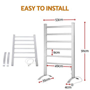 SportZone.co.nz Home & Garden > Laundry & Cleaning > Drying Racks & Hangers Devanti Electric Heated Towel Rail Rack 6 Bars Freestanding Clothes Dry Warmer Devanti Electric Heated Towel Rail Rack 6 Bars Freestanding Clothes Dry Warmer