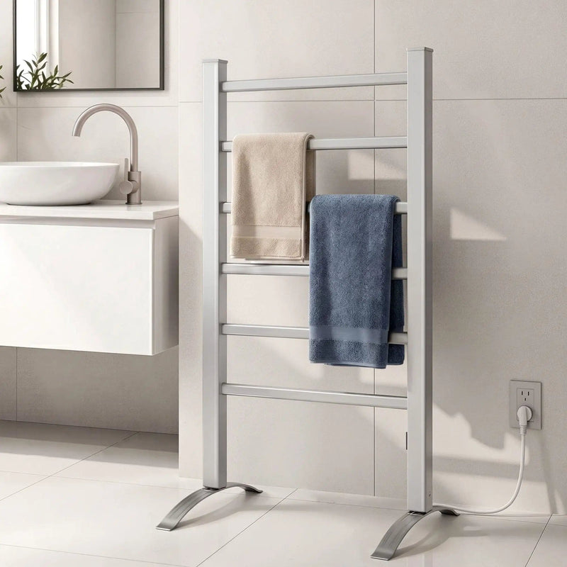 SportZone.co.nz Home & Garden > Laundry & Cleaning > Drying Racks & Hangers Devanti Electric Heated Towel Rail Rack 6 Bars Freestanding Clothes Dry Warmer Devanti Electric Heated Towel Rail Rack 6 Bars Freestanding Clothes Dry Warmer