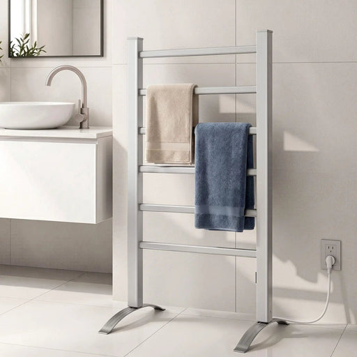 SportZone.co.nz Home & Garden > Laundry & Cleaning > Drying Racks & Hangers Devanti Electric Heated Towel Rail Rack 6 Bars Freestanding Clothes Dry Warmer Devanti Electric Heated Towel Rail Rack 6 Bars Freestanding Clothes Dry Warmer