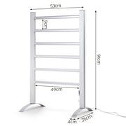 SportZone.co.nz Home & Garden > Laundry & Cleaning > Drying Racks & Hangers Devanti Electric Heated Towel Rail Rack 6 Bars Freestanding Clothes Dry Warmer Devanti Electric Heated Towel Rail Rack 6 Bars Freestanding Clothes Dry Warmer