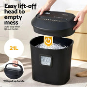 Devanti Electric Paper Shredder for Home Office 10 A4 Paper Sheet Cross-Cut Paper by SportZone.co.nz