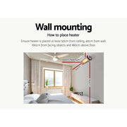 SportZone.co.nz Appliances > Heaters > Electric Heaters Devanti 2000W Electric Strip Heater Radiant Wall Heater Devanti 2000W Electric Strip Heater Radiant Wall
