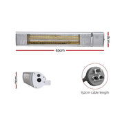 SportZone.co.nz Appliances > Heaters Devanti 2000W Infrared Electric Strip Heater With Halogen Radiant Heating Devanti 2000W Infrared Electric Strip Heater