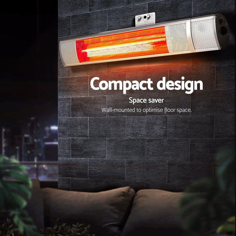 SportZone.co.nz Appliances > Heaters Devanti 2000W Infrared Electric Strip Heater With Halogen Radiant Heating Devanti 2000W Infrared Electric Strip Heater