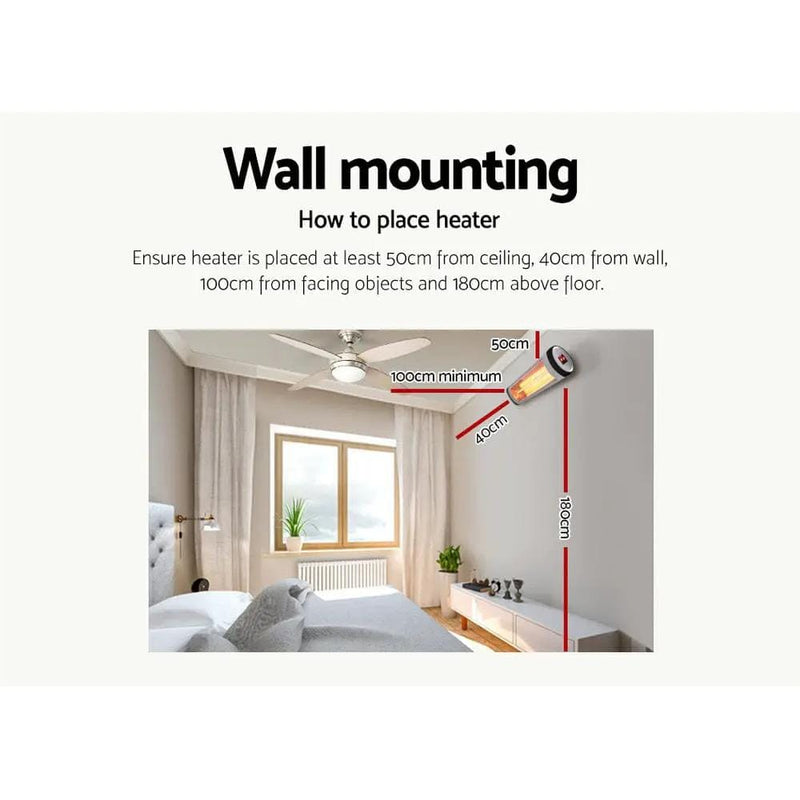 SportZone.co.nz Appliances > Heaters Devanti 1500W Infrared Electric Strip Heater Radiant Heater Devanti 1500W Infrared Electric Strip Heater