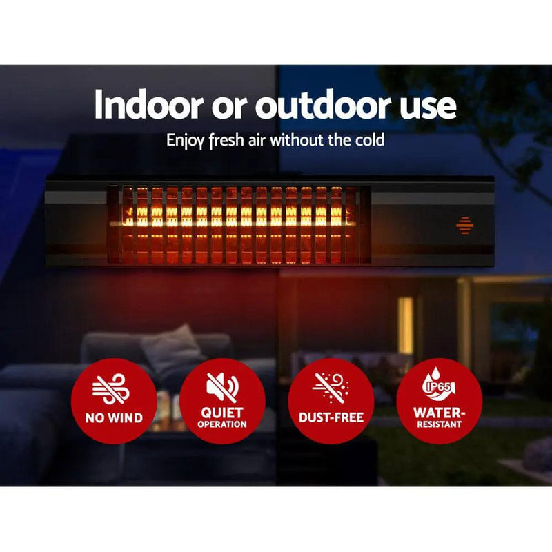SportZone.co.nz Appliances > Heaters Devanti 2000W Electric Strip Heater Radiant Heating Unit Devanti 2000W Electric Strip Heater Radiant Heating Unit