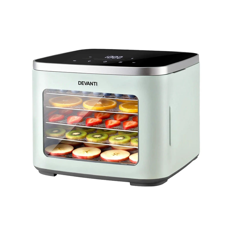 Devanti Food Dehydrator Machine 5 Tray Mini Fruit Dryer Maker Green by SportZone.co.nz