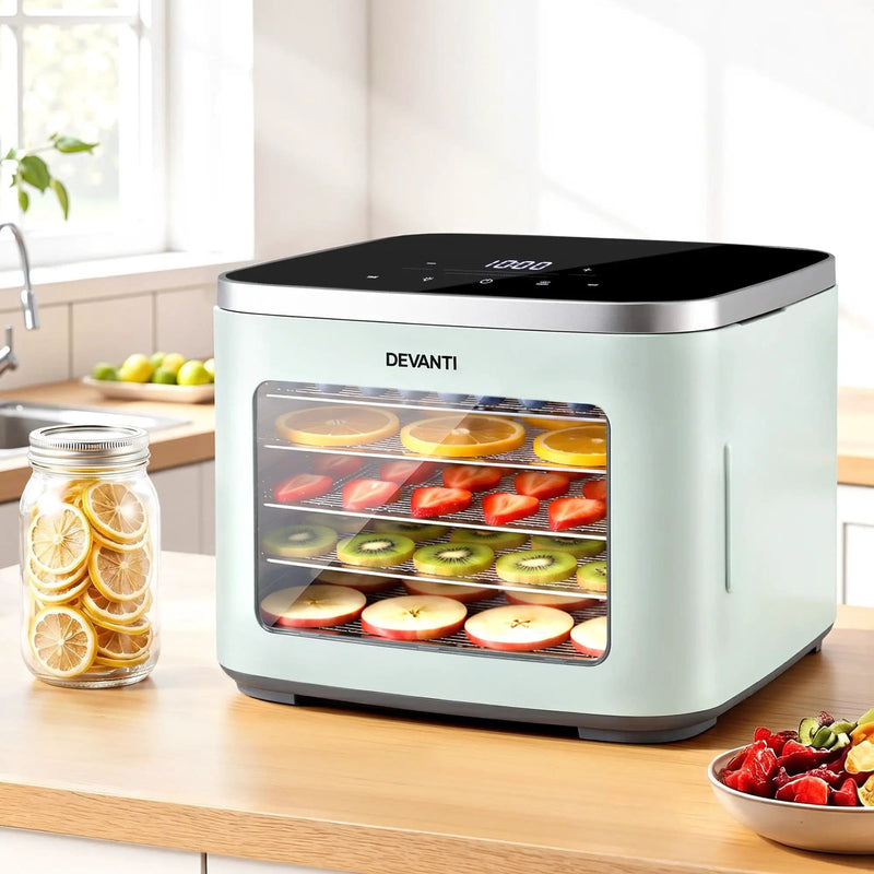 Devanti Food Dehydrator Machine 5 Tray Mini Fruit Dryer Maker Green by SportZone.co.nz
