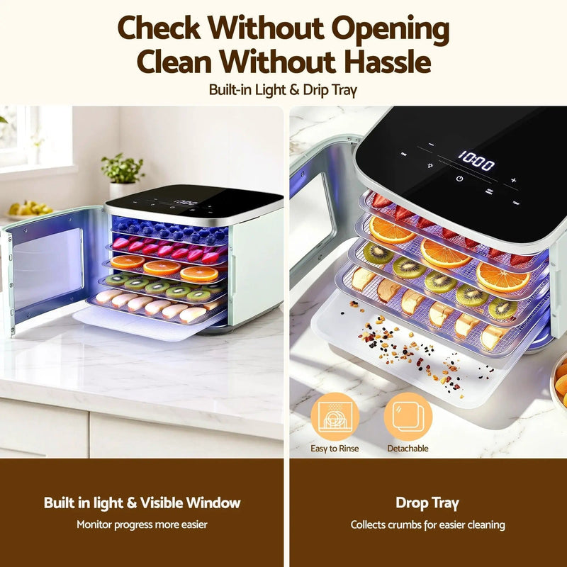 Devanti Food Dehydrator Machine 5 Tray Mini Fruit Dryer Maker Green by SportZone.co.nz