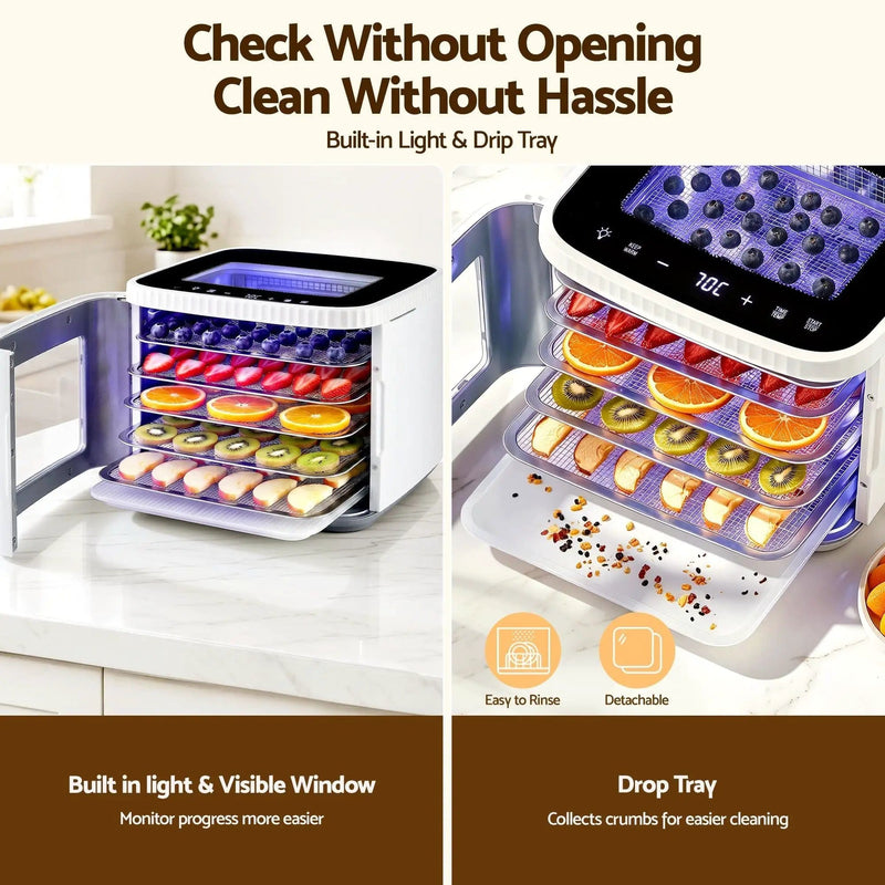 SportZone.co.nz Appliances > Kitchen Appliances > Food Dehydrators Devanti Food Dehydrator Machine 5 Tray Mini Fruit Dryer Maker White Devanti Food Dehydrator Machine 5 Tray Mini Fruit Dryer Maker White