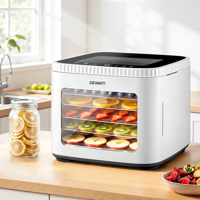 SportZone.co.nz Appliances > Kitchen Appliances > Food Dehydrators Devanti Food Dehydrator Machine 5 Tray Mini Fruit Dryer Maker White Devanti Food Dehydrator Machine 5 Tray Mini Fruit Dryer Maker White