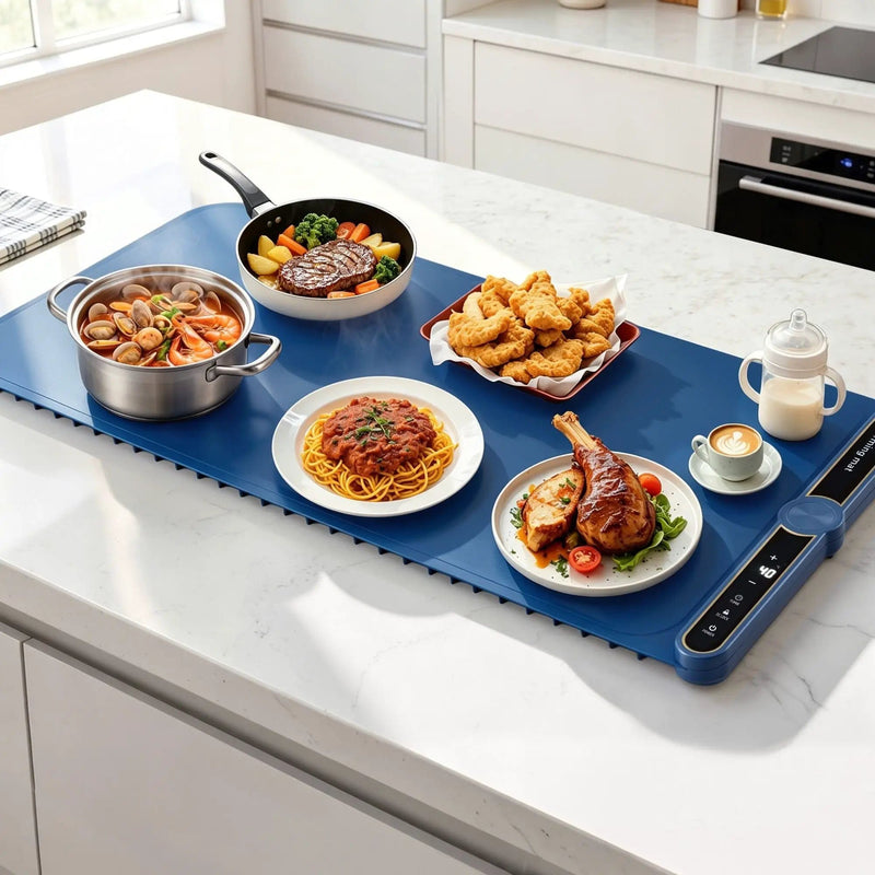 SportZone.co.nz Appliances > Kitchen Appliances > Food Warmers & Chafing Dishes Devanti 80cm Food Warming Mat Electric Buffet Warmer Roll Up Tray Blue Devanti 80cm Food Warming Mat Buffet Warmer Blue