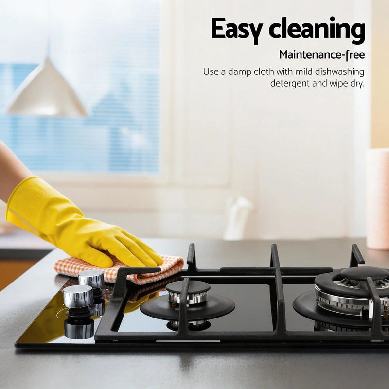 SportZone.co.nz Appliances > Kitchen Appliances > Cooktops & Stoves Devanti 30cm Gas Cooktop 2 Burner Built In Stove Glass NG LPG Wok Devanti 30cm 2 Burner Gas Cooktop Built In Stove