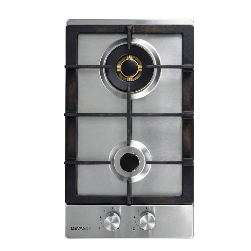 SportZone.co.nz Appliances > Kitchen Appliances Devanti 30cm Gas Cooktop 2 Burner Stainless Steel Kitchen Devanti 30cm Gas Cooktop 2 Burner Stainless Steel