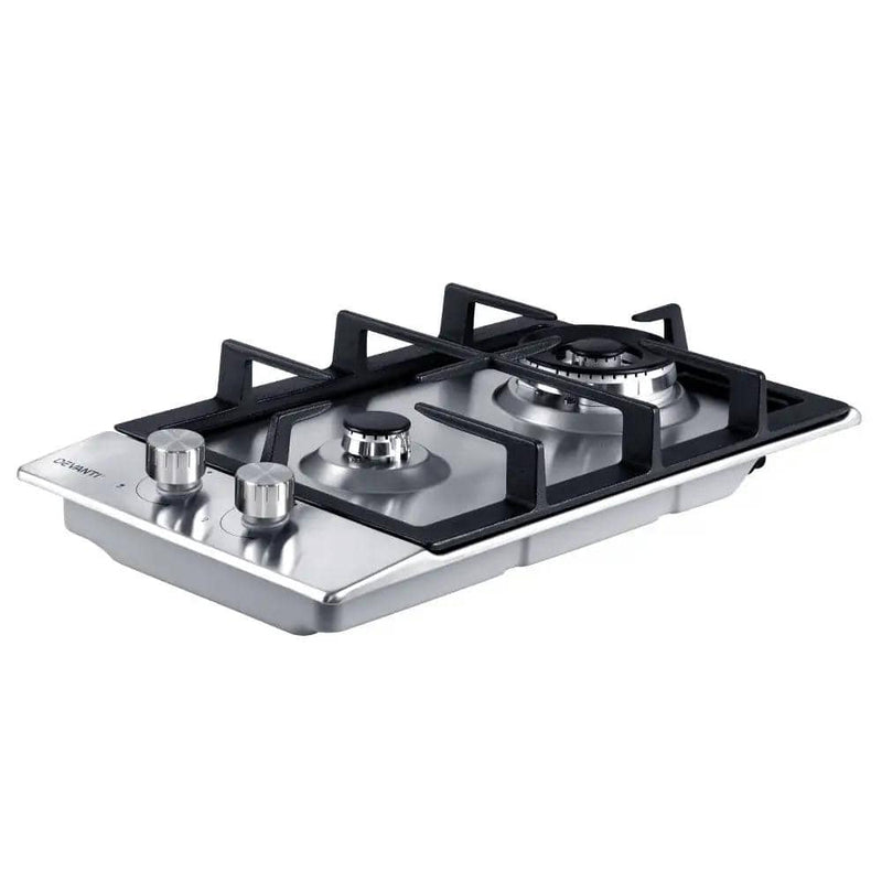 SportZone.co.nz Appliances > Kitchen Appliances Devanti 30cm Gas Cooktop 2 Burner Stainless Steel Kitchen Devanti 30cm Gas Cooktop 2 Burner Stainless Steel