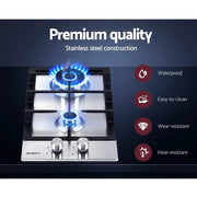 SportZone.co.nz Appliances > Kitchen Appliances Devanti 30cm Gas Cooktop 2 Burner Stainless Steel Kitchen Devanti 30cm Gas Cooktop 2 Burner Stainless Steel