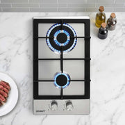 SportZone.co.nz Appliances > Kitchen Appliances > Cooktops & Stoves Devanti 30cm Gas Cooktop 2 Burner Silver Stainless Steel Devanti 30cm Gas Cooktop 2 Burner Stainless Steel
