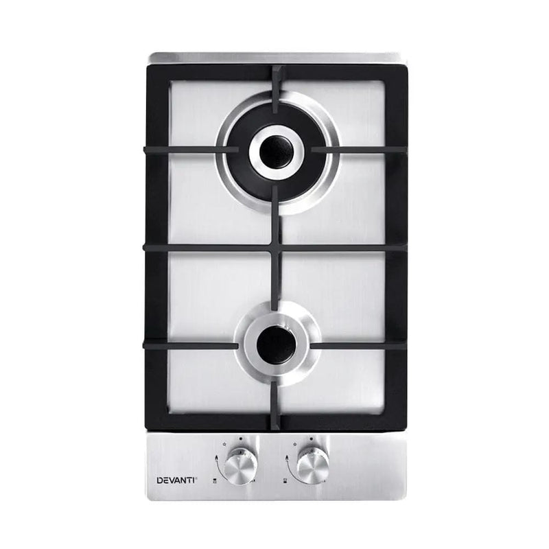 SportZone.co.nz Appliances > Kitchen Appliances Devanti 30cm Gas Cooktop 2 Burner Stainless Steel Kitchen Devanti 30cm Gas Cooktop 2 Burner Stainless Steel