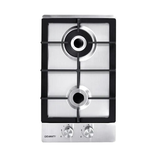SportZone.co.nz Appliances > Kitchen Appliances Devanti 30cm Gas Cooktop 2 Burner Stainless Steel Kitchen Devanti 30cm Gas Cooktop 2 Burner Stainless Steel